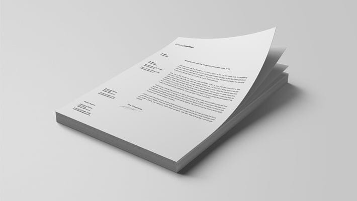 Stacked Letterheads Mockup