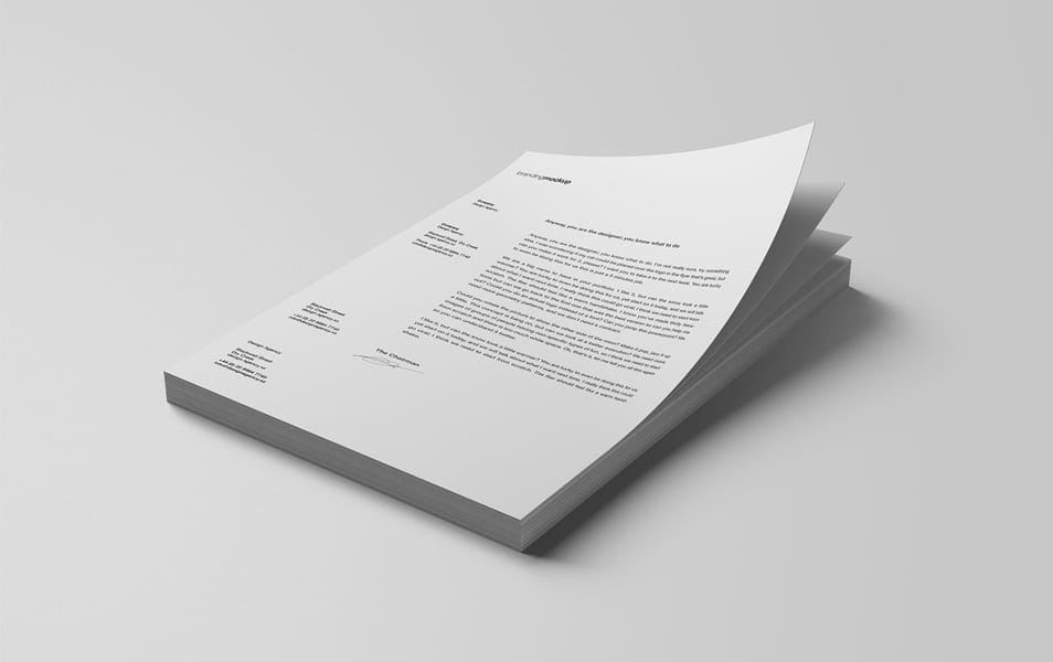 Stacked Letterheads Mockup