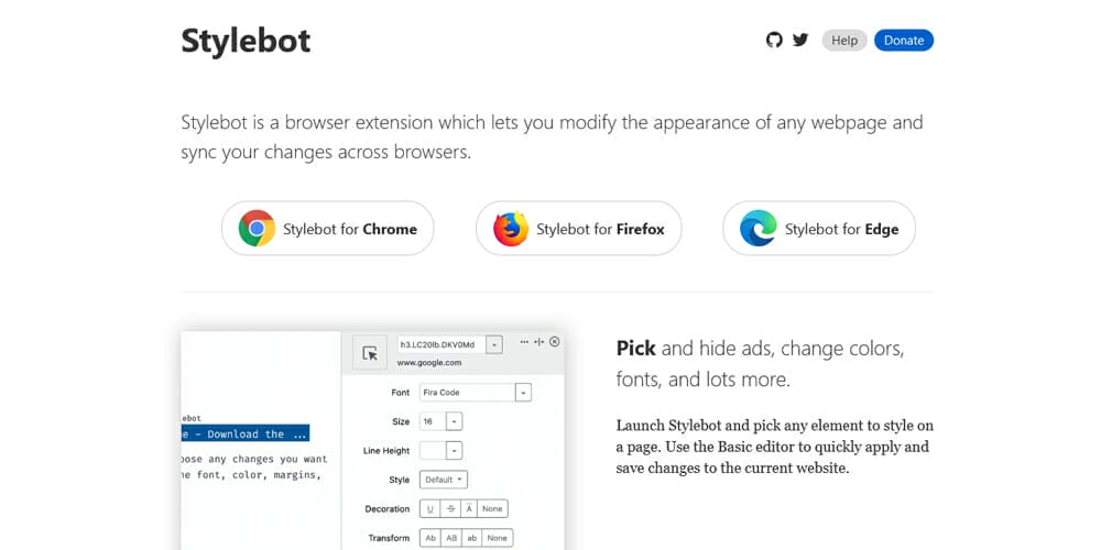 Best Chrome Extensions for Designers 151 Stylebot