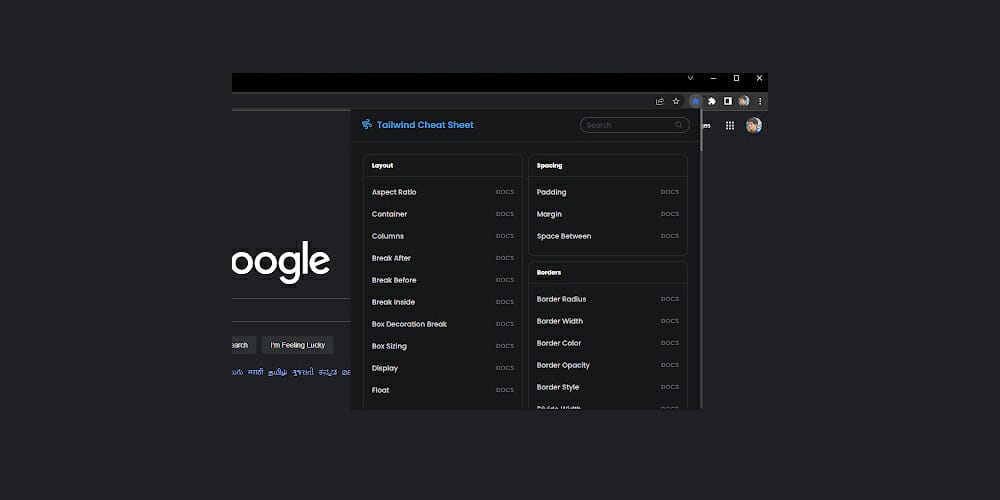 Best Chrome Extensions for Designers 170 Tailwind Cheat Sheet Extension