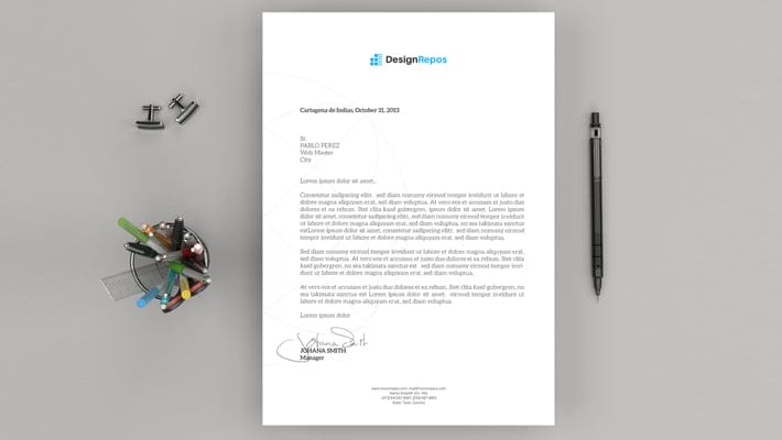 Top View A4 Paper Mockup