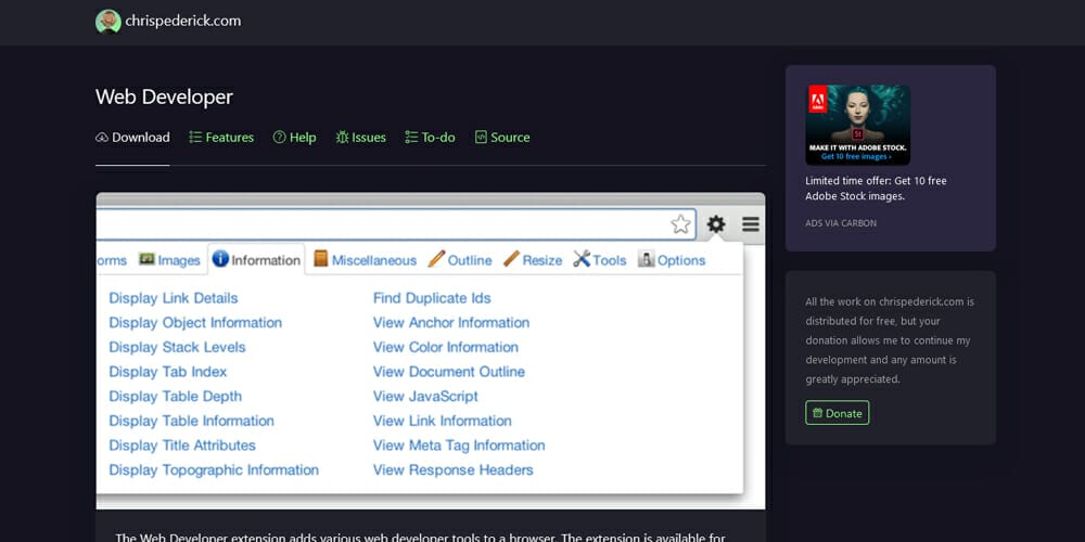 Best Chrome Extensions for Designers 57 Web Developer