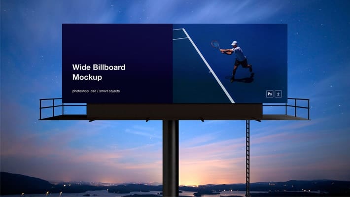 Wide Billboard Mockup