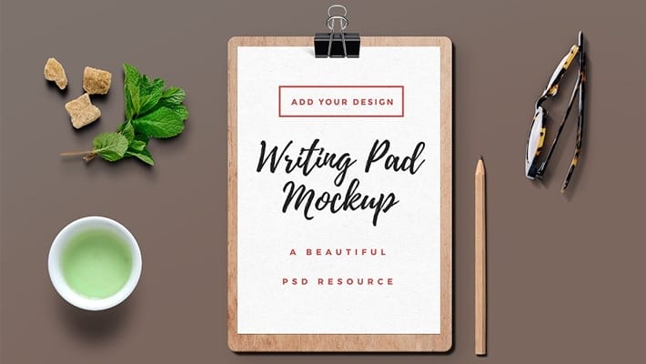 Writing Pad Mockup PSD