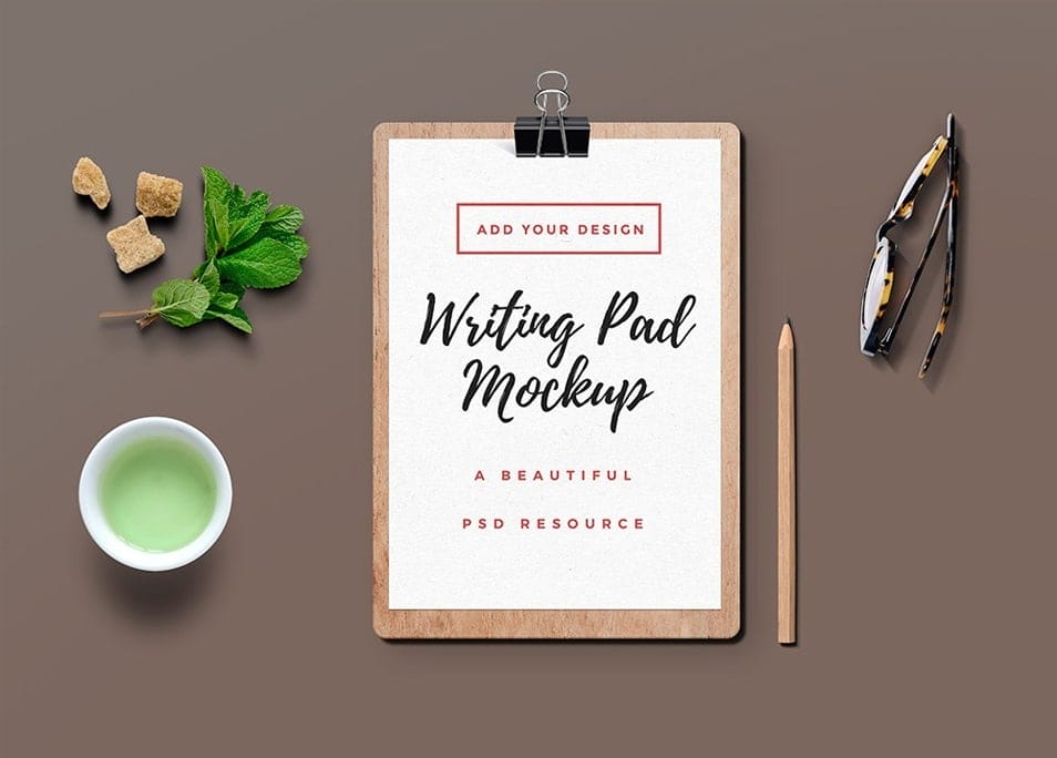 Writing Pad Mockup PSD