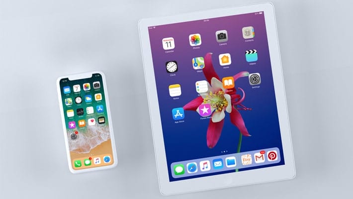iPhone X and iPad Screen Mockups