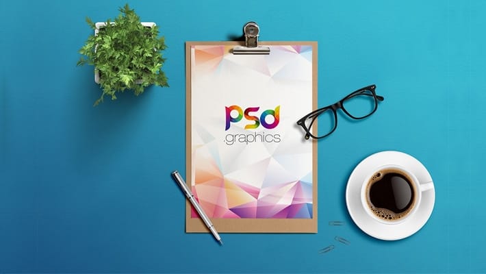 A4 Paper Clipboard Mockup Template