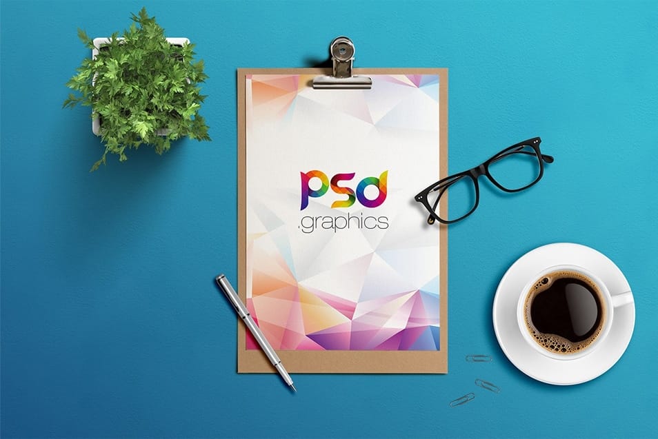 A4 Paper Clipboard Mockup Template