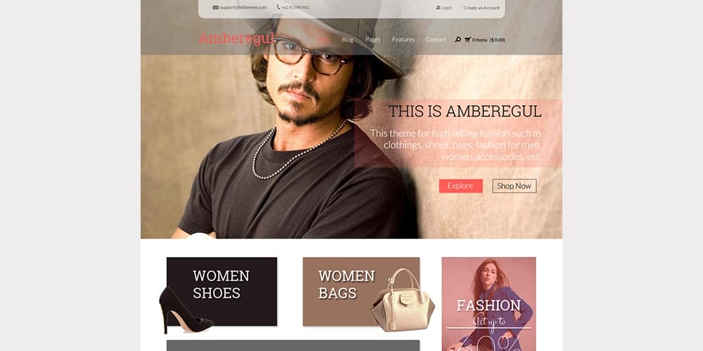Free Ecommerce Web Templates PSD 113 Amberegul