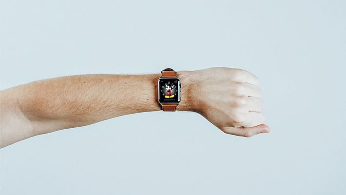Apple Watch Mockup with Leather Band
