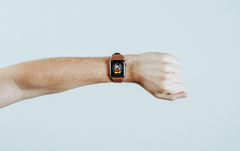 Apple Watch Mockup with Leather Band