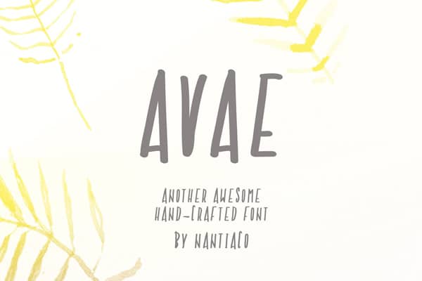 Avae Handcrafted Font