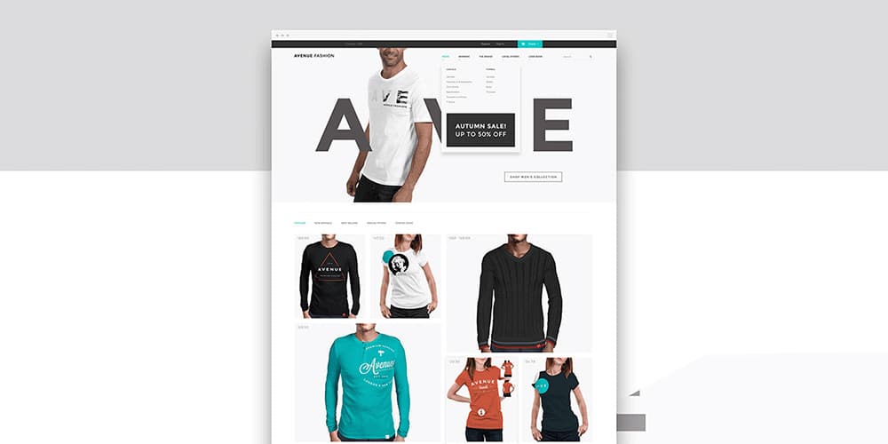 Free Ecommerce Web Templates PSD 80 Avenue Fashion
