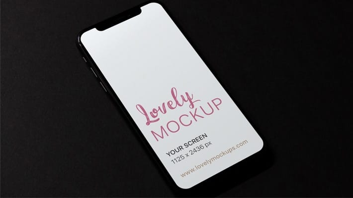 Black iPhone X Mockup