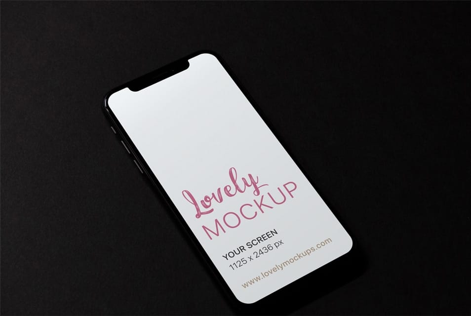 Black iPhone X Mockup