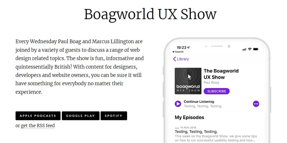 Best UI/UX Design Podcasts 64 Boagworld UX Show