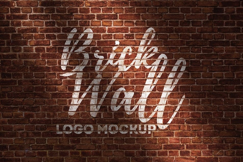 Brick Wall Logo Mockup
