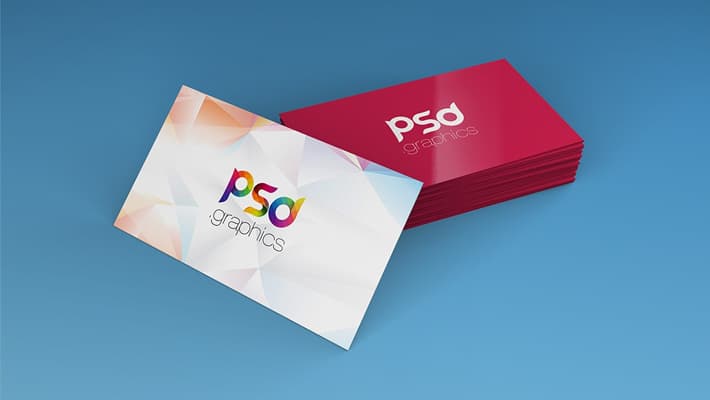 Business Card Stack Mockup Template