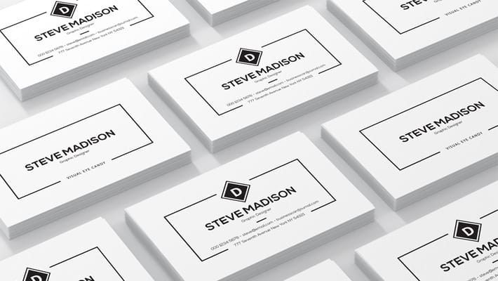 Free Set of Business Cards Mockup