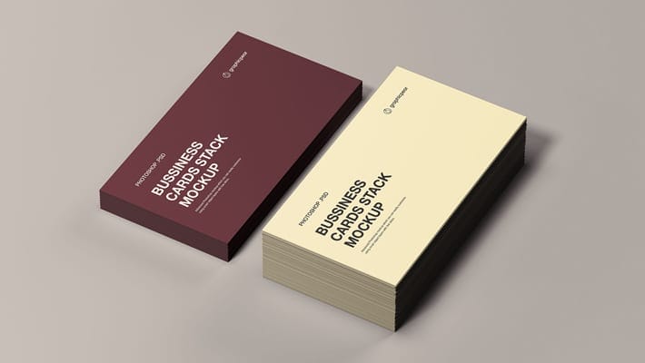 Business Cards Stack Mockup