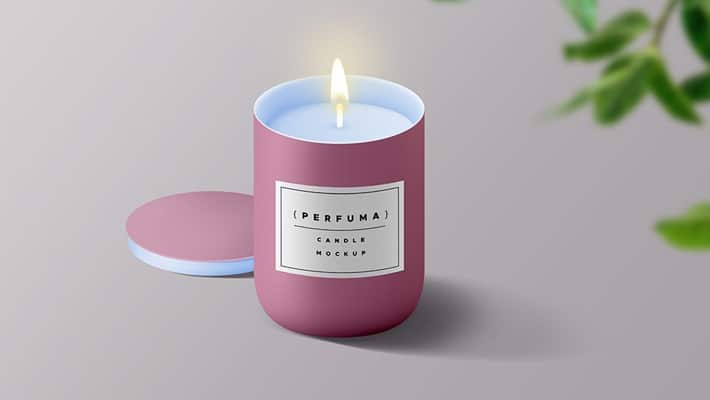 Candle Mockup PSD
