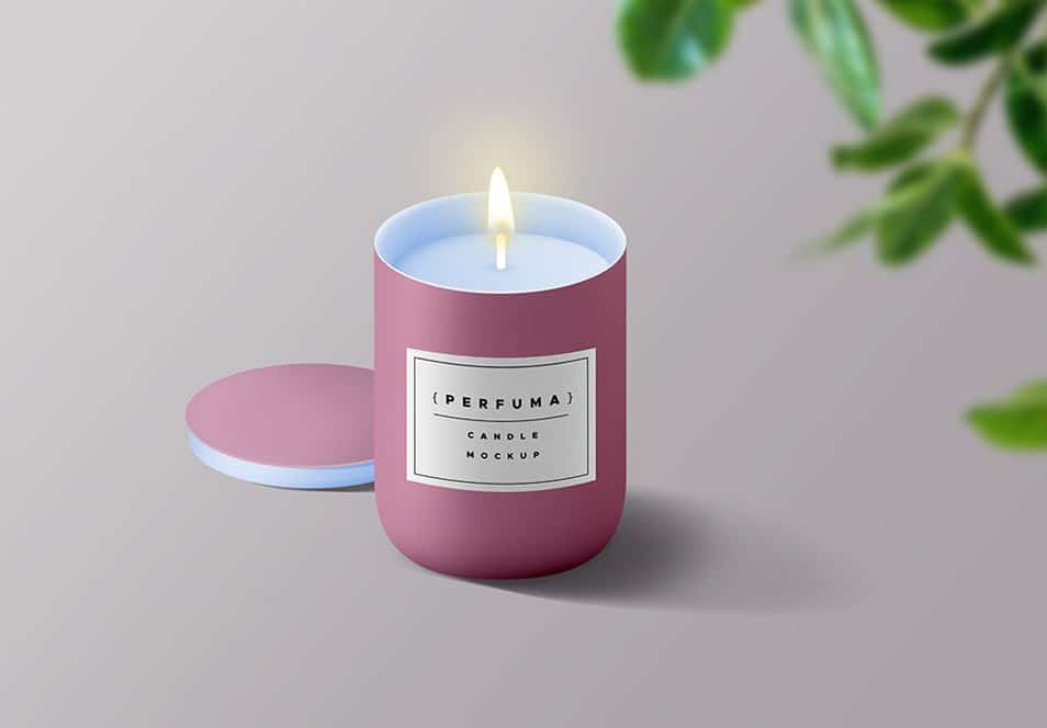 Candle Mockup PSD