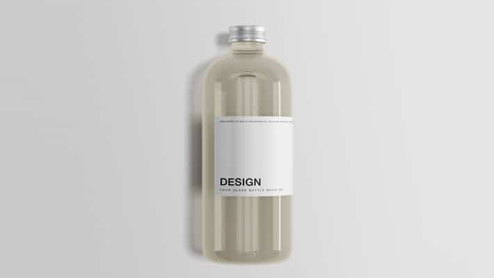 Classic Glass Bottle Mockup