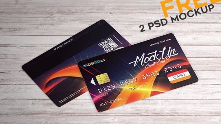 Credit Card Free PSD Mockups