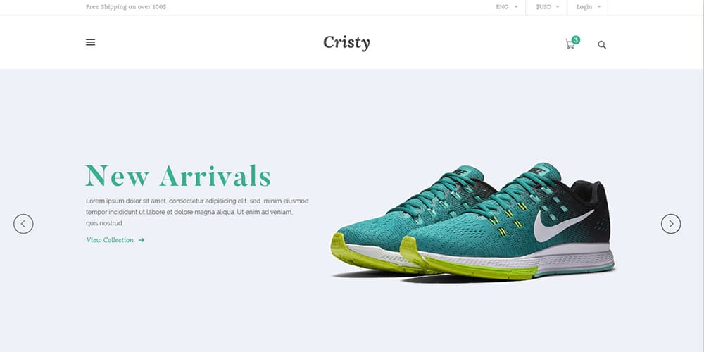 Free Ecommerce Web Templates PSD 37 Cristy