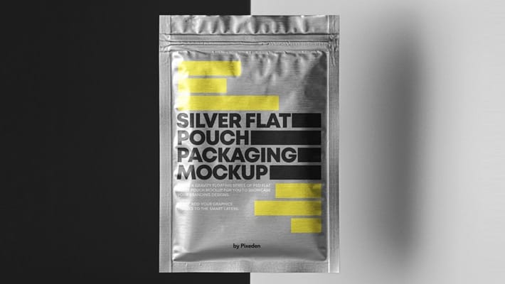 Flat PSD Pouch Packaging Mockup