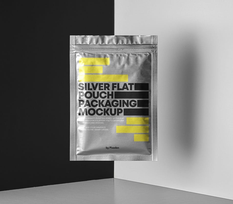 Flat PSD Pouch Packaging Mockup