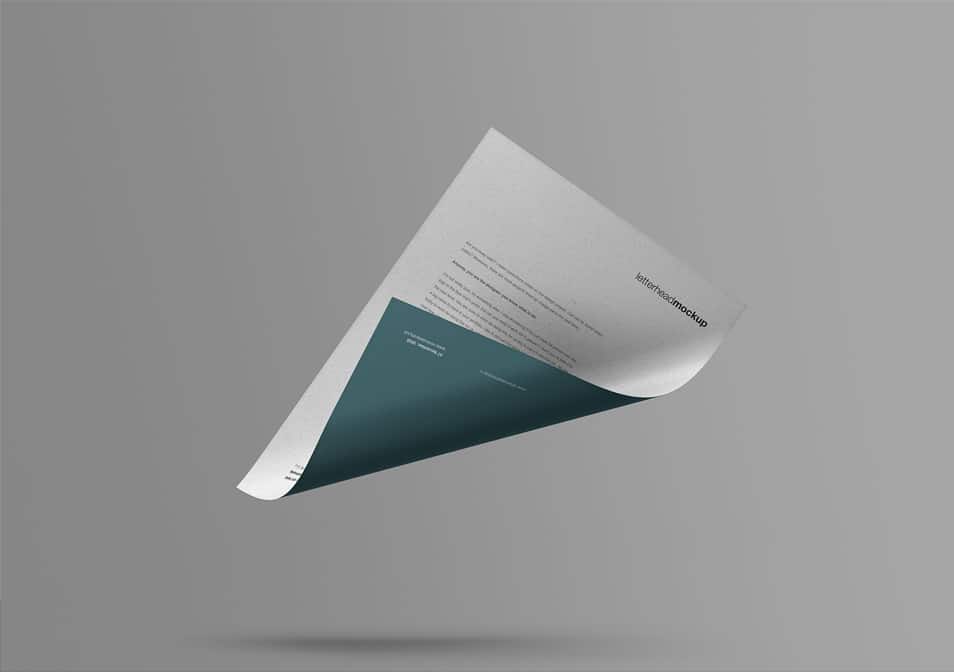 Floating A4 Paper Mockup