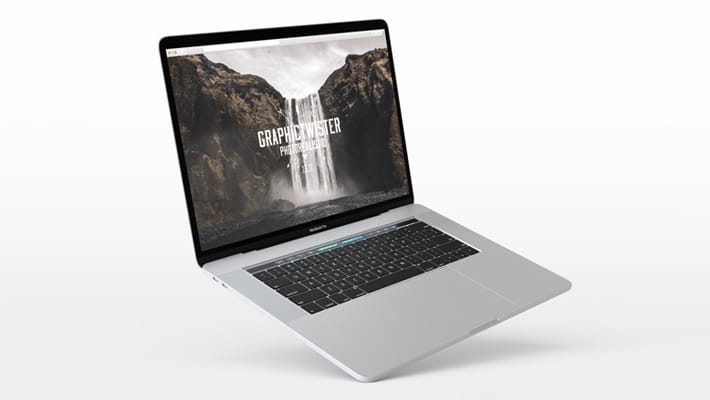 Floating MacBook Mockup