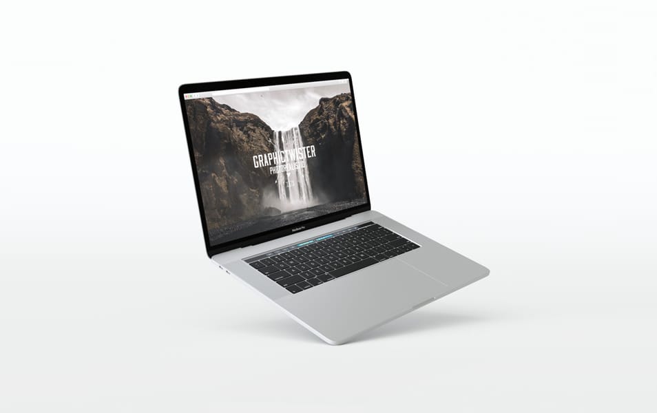 Floating MacBook Mockup