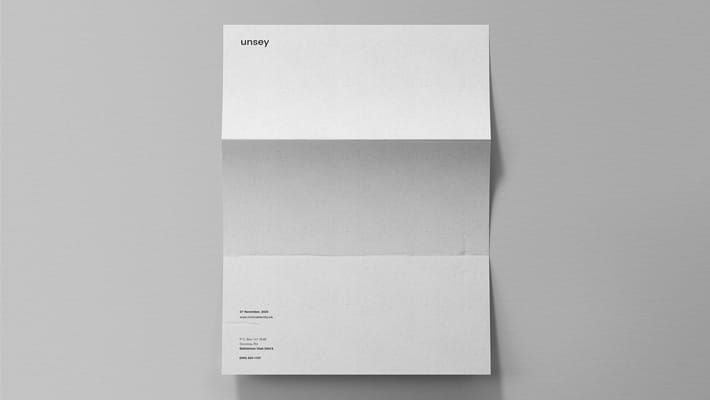 Folded Letter Mockup