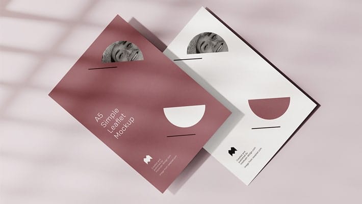 Free A5 Leaflet Mockup