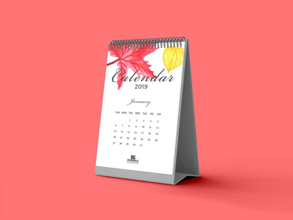 Free Calendar Mockup 2019