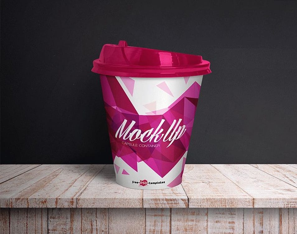Free Capsule Container Mock-up in PSD