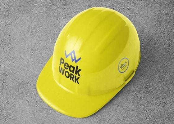 Free Construction Safety Helmet / Hard Cap Mockup PSD