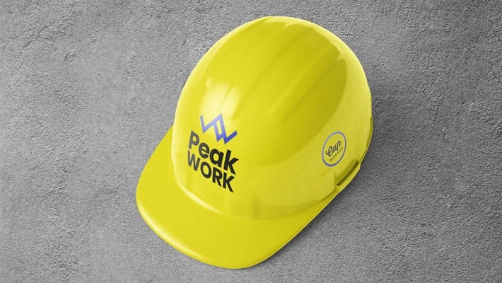 Free Construction Safety Helmet / Hard Cap Mockup PSD