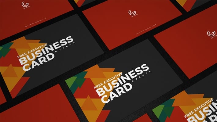 Free Executive Business Card Mockup