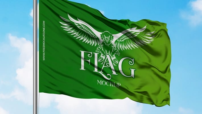 Free Flag Mockup