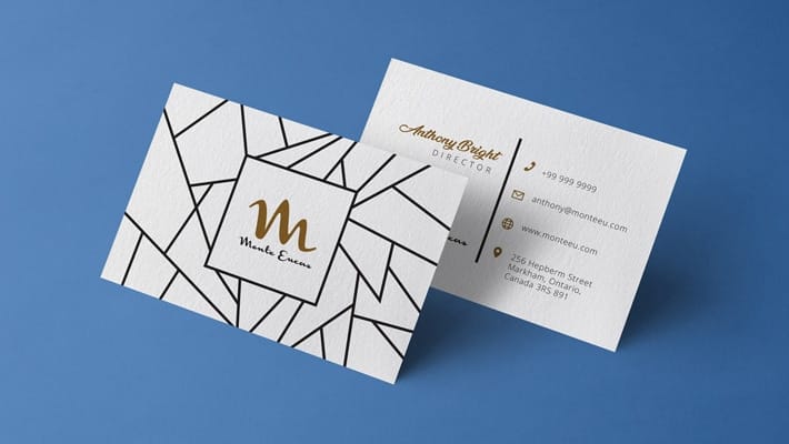 Free Front & Back Business Card Mockup PSD Template