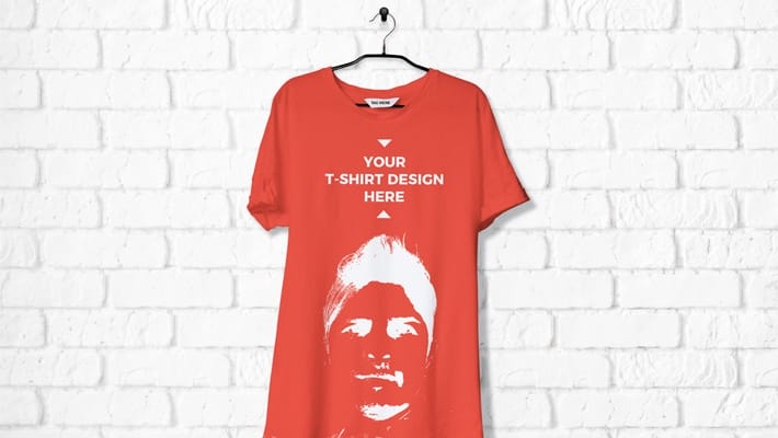 Free Hanger With T-Shirt Mockup