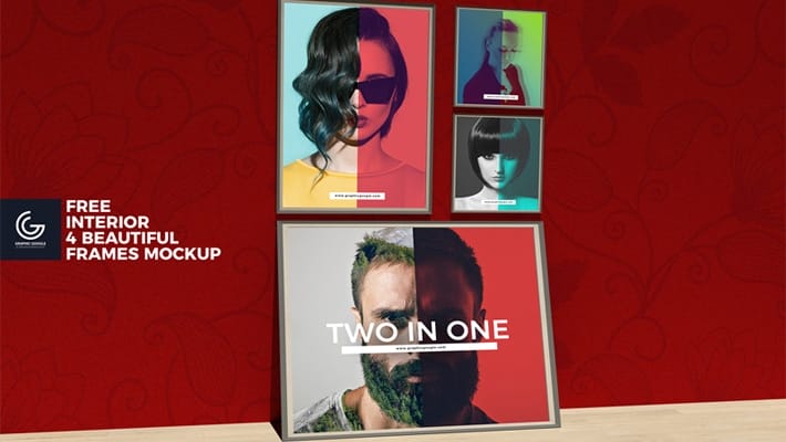 Free Interior 4 Beautiful Frames Mockup » CSS Author