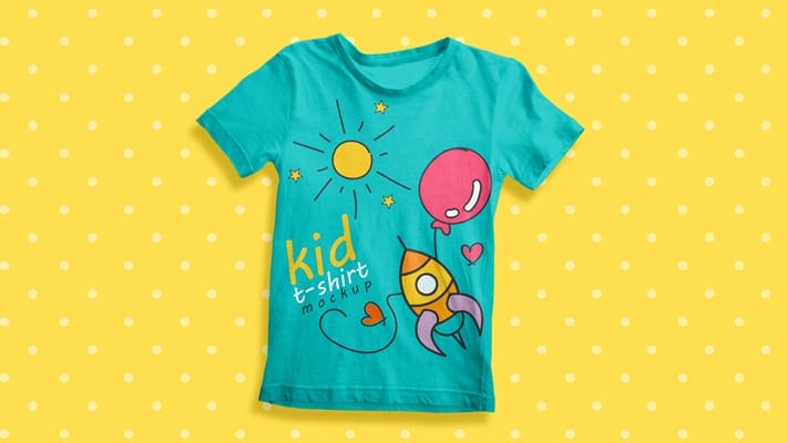Free Kid T-Shirt Mockup PSD