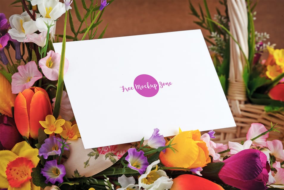 Free Lovely Mothers Day Greeting Card Mockup