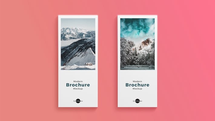 Free Modern Front Back Brochure Mockup