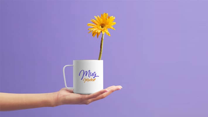 Free Mug On Female Hand Mockup Psd » Css Author