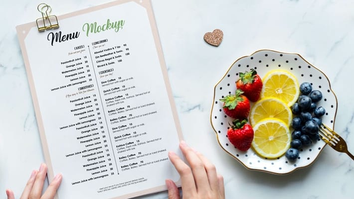 Free Restaurant Menu / Flyer Mockup PSD